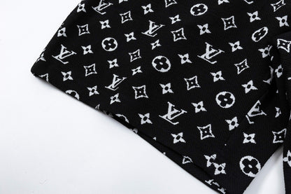 250408 New high-quality jacquard fabric full-print knitted shorts