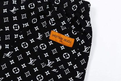 250408 New high-quality jacquard fabric full-print knitted shorts