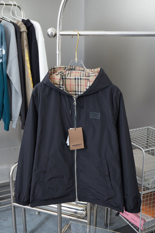 250408 New high-quality double-sided checkered jacket