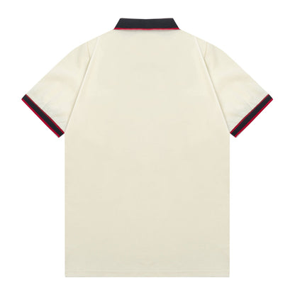 250408 New high-quality letter webbing with a color-matched collar POLO