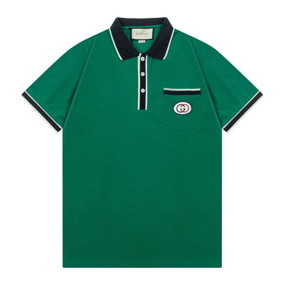 250408 New high-quality letter webbing with a color-matched collar POLO
