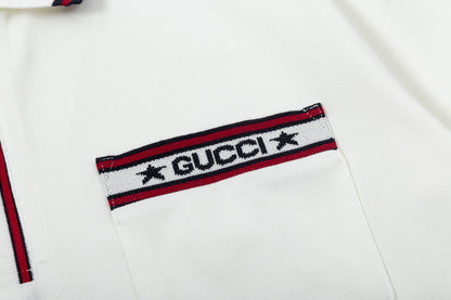 250408 New high-quality letter webbing with a color-matched collar POLO