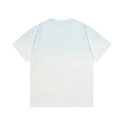 250408 New high-quality pocket letter hand-sprayed T-shirt