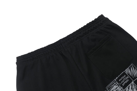 250520 New high-quality direct-spray checkered letter shorts
