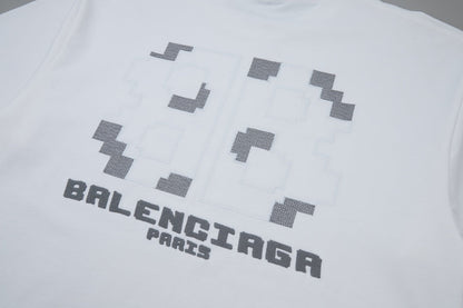 250520 New embroidered color-blocking process T-shirt