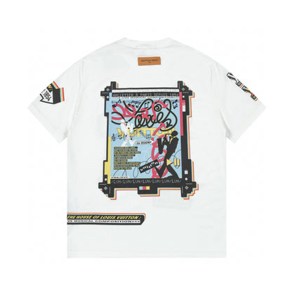 250604 New front and back musician direct print graffiti T-shirt