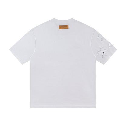 250614 New high-quality embroidered patch T-shirt