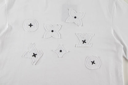 250614 New high-quality embroidered patch T-shirt