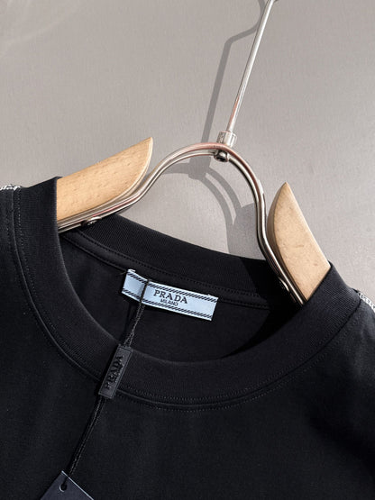 250614 New high-quality embroidered patchwork T-shirt