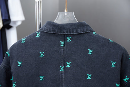 250617 A new high-quality full-print skateboard denim jacket
