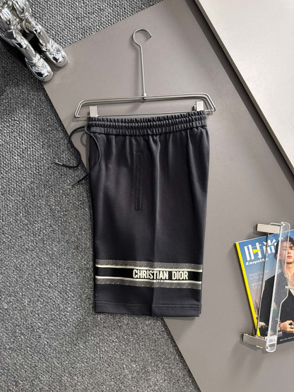 250617 New high-quality washed embroidered knitted shorts