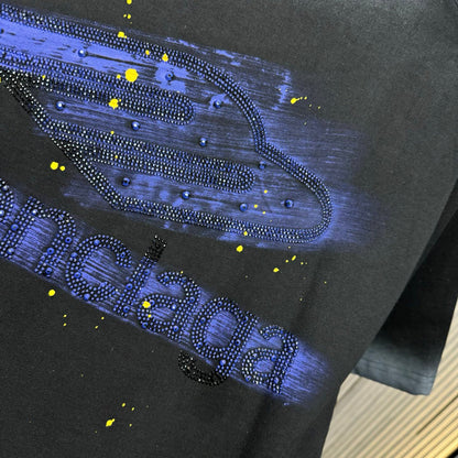 250617 New high-quality, heavily crafted, aged, washed and printed T-shirt