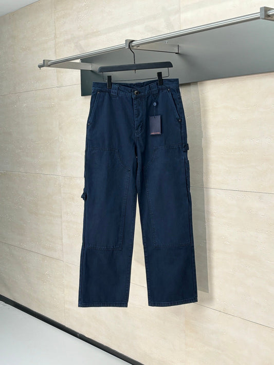250722 New high-quality dyed denim logging pants