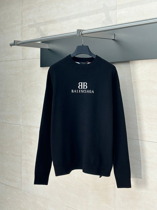 250722 New high-quality wool jacquard knitted pullover round-neck sweater