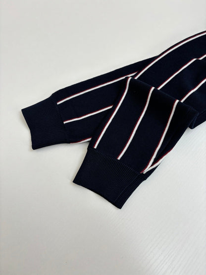 250722 New high-quality striped embroidered sweater