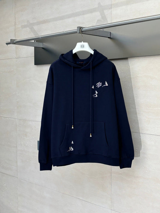 250722 New high-quality embroidered sailboat letter hooded style