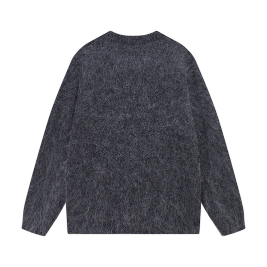 250729 A new high-quality illuminated signature logo jacquard round-neck sweater