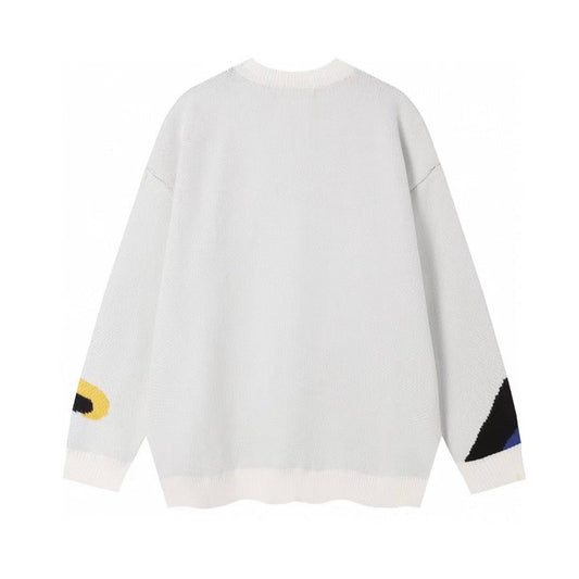 250808 New high-quality jacquard round-neck pullover sweater