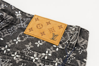 250813 New top-quality embossed diamond jeans