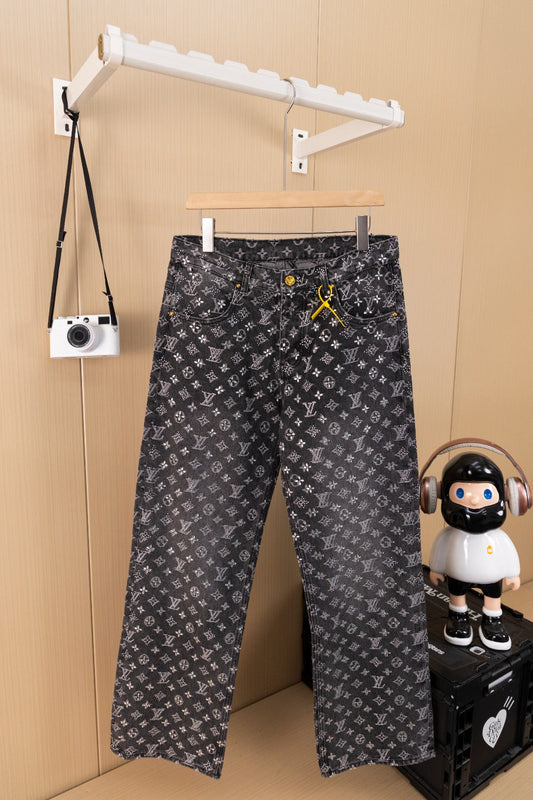 250813 New top-quality embossed diamond jeans
