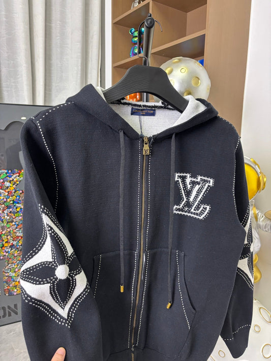 250813 New high-quality wool zipper hooded jacket