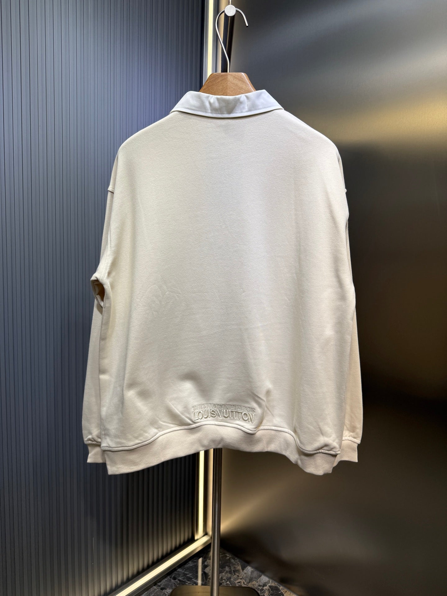 250813 New high-quality POLO sweatshirt with checkered embroidery zipper