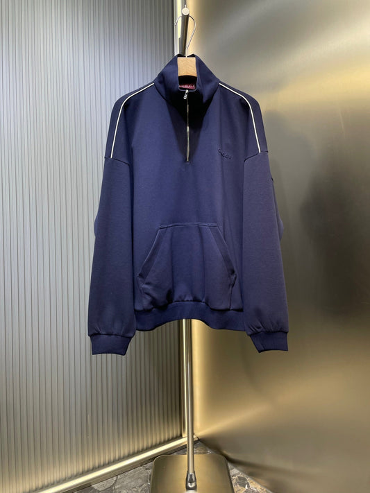 250813 New high-quality embroidered embossed zipper sweatshirt
