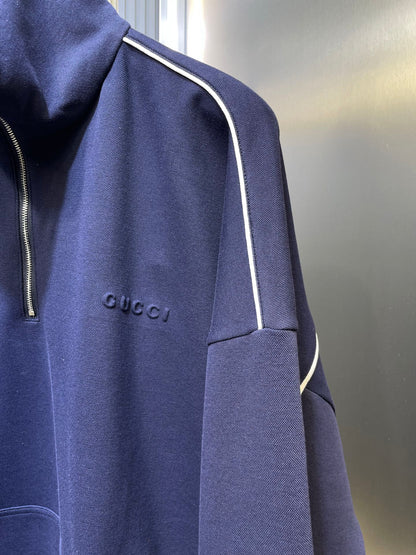 250813 New high-quality embroidered embossed zipper sweatshirt