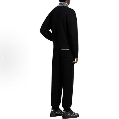 250813 New high-quality embroidered stretched-waist sport pants