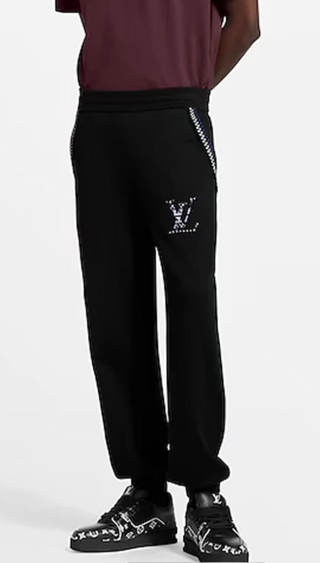250813 New high-quality embroidered stretched-waist sport pants